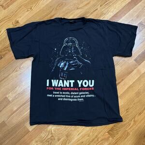 Vintage 1996 Star Wars T-Shirt Lucasfilm Darth Vader I Want You Changes XL RARE